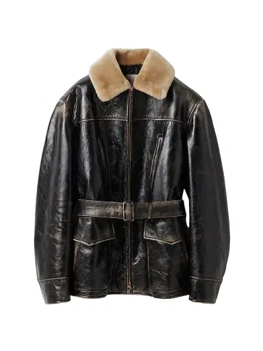 Miu Miu Women's Calf Leather Caban Jacket - Black - Size 0 | Thumbnail 1 Miu Miu Women's Calf Leather Caban Jacket - Black - Size 0 | Thumbnail 1