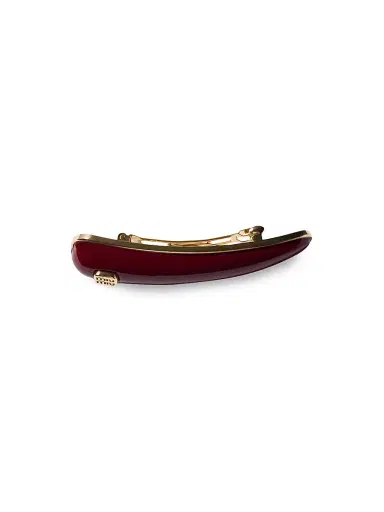 Miu Miu Women's Patent Leather Hair Clip - Red | Thumbnail 1