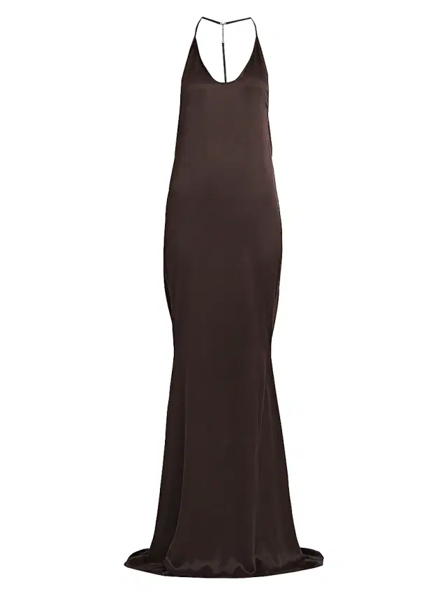 TOM FORD Women's Silk Bias-Cut Maxi Dress - Espresso