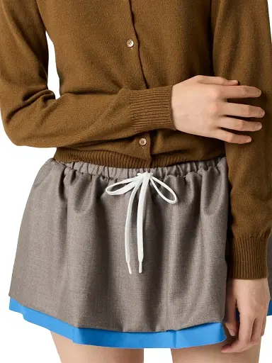 Miu Miu Women's Gabardine Mini-Skirt | Thumbnail 3