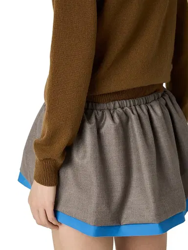 Miu Miu Women's Gabardine Mini-Skirt | Thumbnail 4
