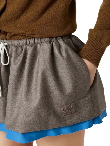Miu Miu Women's Gabardine Mini-Skirt | Thumbnail 5