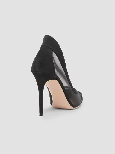 Gianvito Rossi Women's 95MM Mesh & Suede Pumps | Thumbnail 2 Gianvito Rossi Women's 95MM Mesh & Suede Pumps | Thumbnail 2