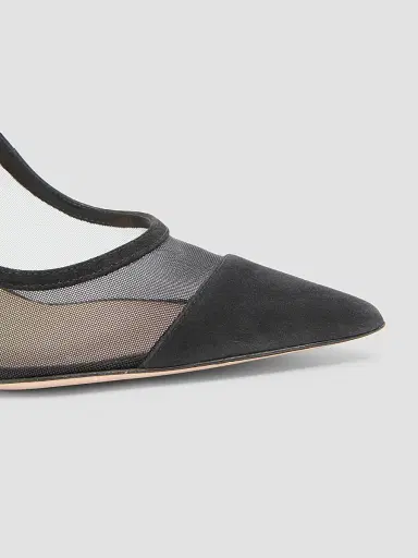 Gianvito Rossi Women's 95MM Mesh & Suede Pumps | Thumbnail 3 Gianvito Rossi Women's 95MM Mesh & Suede Pumps | Thumbnail 3