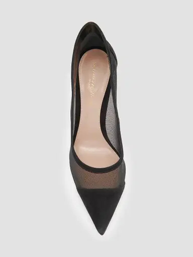 Gianvito Rossi Women's 95MM Mesh & Suede Pumps | Thumbnail 4 Gianvito Rossi Women's 95MM Mesh & Suede Pumps | Thumbnail 4