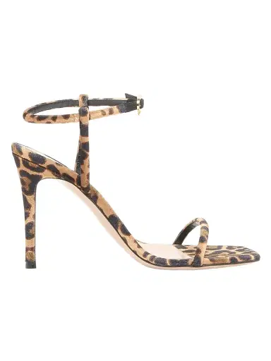 Gianvito Rossi Women's 95MM Leopard-Print Velvet Sandals - Leopard Print - Size 12 | Thumbnail 1 Gianvito Rossi Women's 95MM Leopard-Print Velvet Sandals - Leopard Print - Size 12 | Thumbnail 1