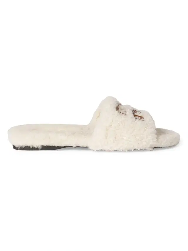Miu Miu Women's Shearling Slides - Beige Khaki