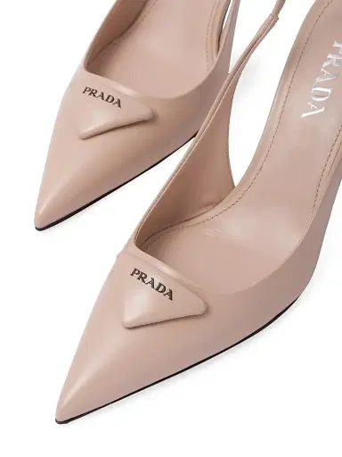 Prada Women's Brushed Leather Slingback Pumps | Thumbnail 4