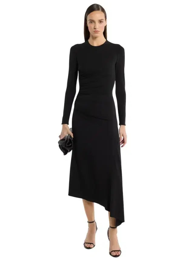 Stretch Matte Jersey Asymmetric Dress