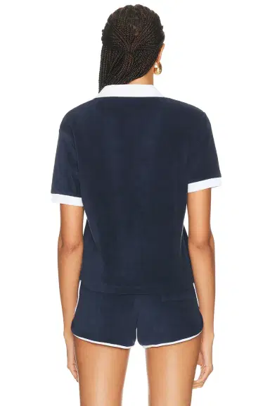 Sporty & Rich Signature Logo Terry Polo | Thumbnail 3