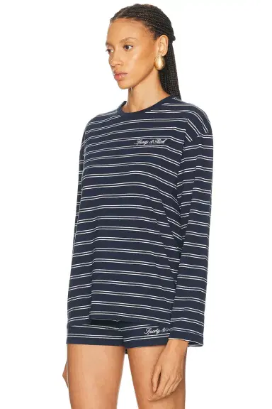 Sporty & Rich Signature Logo Easy Longsleeve Top | Thumbnail 2