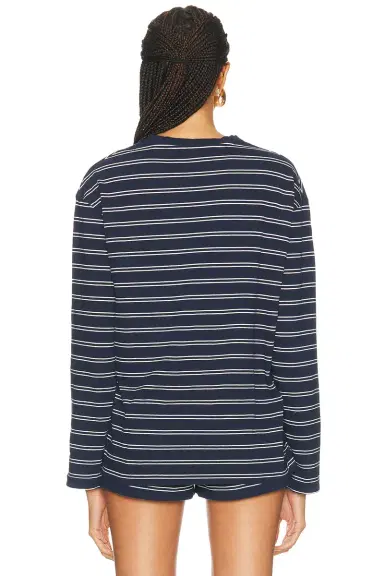 Sporty & Rich Signature Logo Easy Longsleeve Top | Thumbnail 3