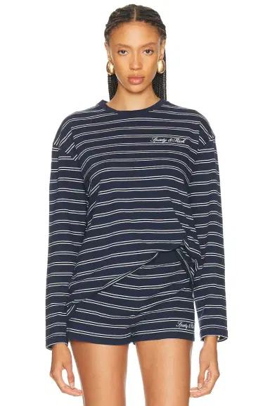 Sporty & Rich Signature Logo Easy Longsleeve Top | Thumbnail 1