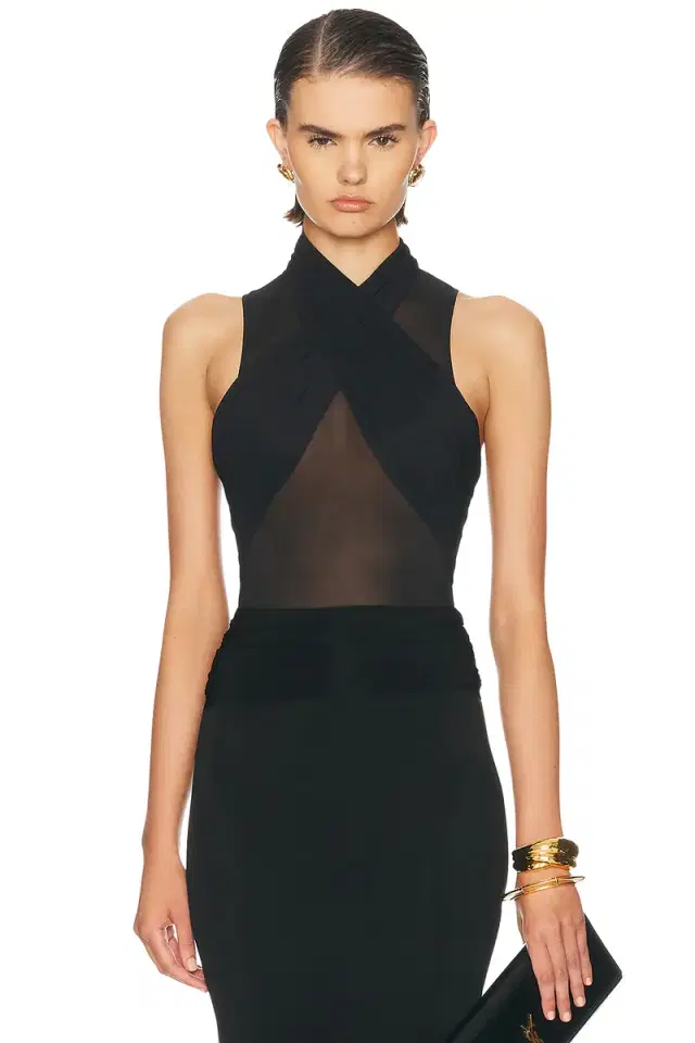 WARDROBE.NYC Translucent Tank Bodysuit