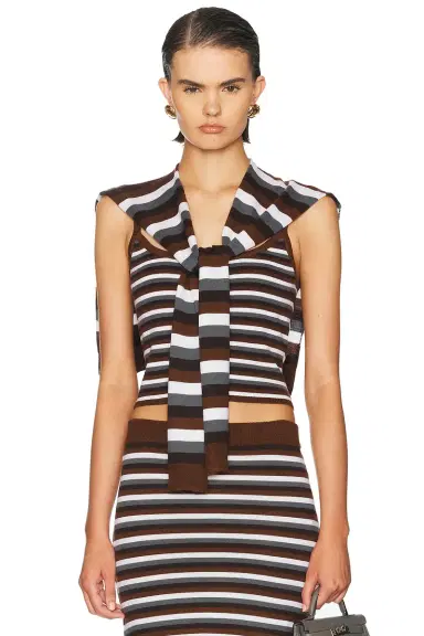 Monse Combo Stripe Tank Top And Cardigan | Thumbnail 1