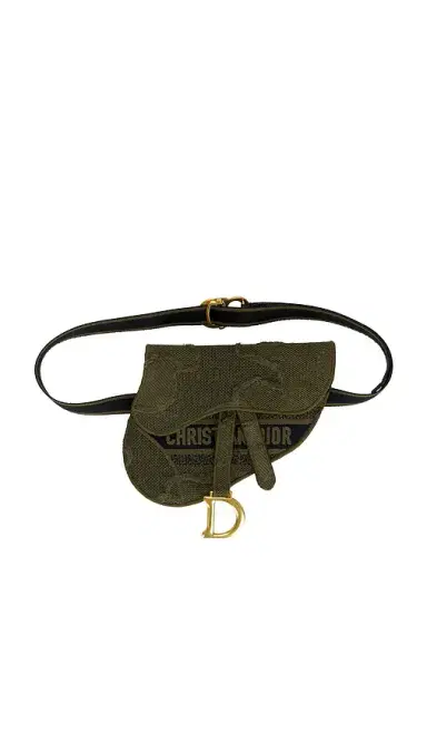 Dior Embroidered Camouflage Saddle Belt Bag | Thumbnail 8