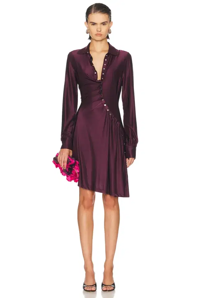 RABANNE Button Mini Dress