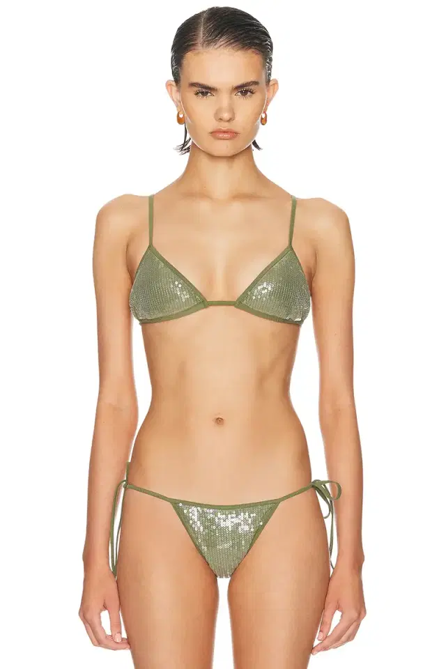 Sequin Equator Bikini Top