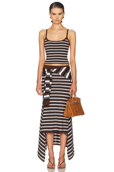 Monse Stripe Cascade Skirt | Thumbnail 5 Monse Stripe Cascade Skirt | Thumbnail 5