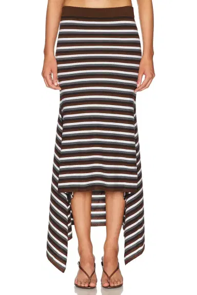 Monse Stripe Cascade Skirt | Thumbnail 1 Monse Stripe Cascade Skirt | Thumbnail 1