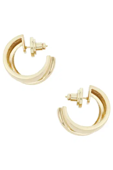 MÉGA Chunky Double Hoop Earrings | Thumbnail 2