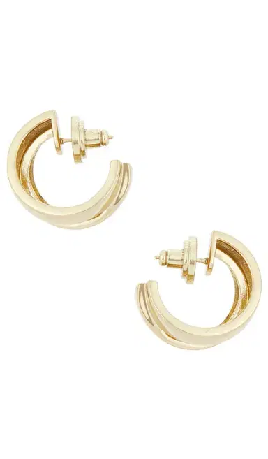 MÉGA Chunky Double Hoop Earrings | Thumbnail 5