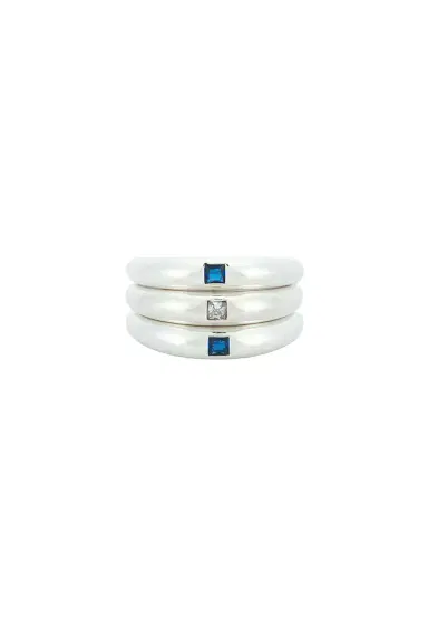 MÉGA Gypsy Blue Stacked Ring | Thumbnail 1