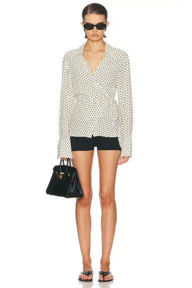 SIMONMILLER Anya Crepe Wrap Top | Thumbnail 4 SIMONMILLER Anya Crepe Wrap Top | Thumbnail 4