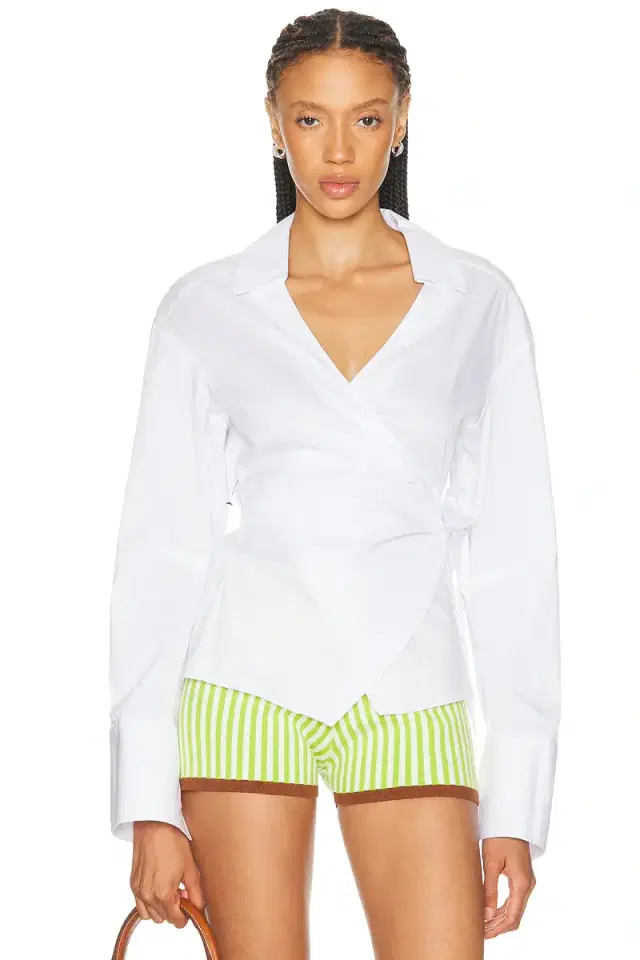 SIMONMILLER Anya Poplin Wrap Top
