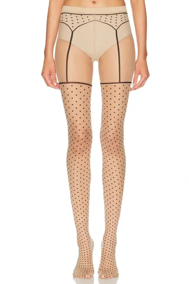 Wolford Dotted Garter Belt Tights