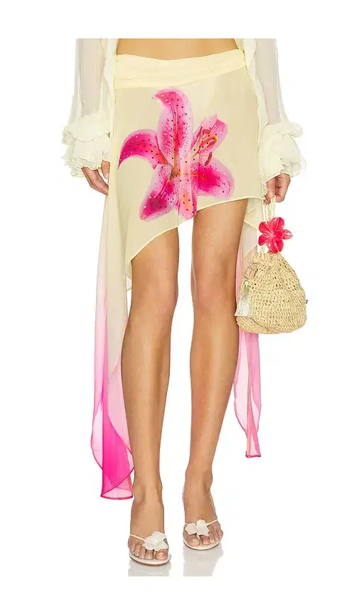 Runaway The Label Juliana Flounce Midi Skirt