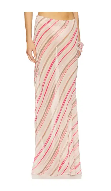 Runaway The Label Cyrus Low Waist Sheer Maxi Skirt | Thumbnail 2
