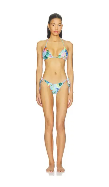 Luli Fama Oceans Kiss Crystallized Seamless Wavy Ruched Back Brazilian Tie Side Bottom | Thumbnail 4 Luli Fama Oceans Kiss Crystallized Seamless Wavy Ruched Back Brazilian Tie Side Bottom | Thumbnail 4