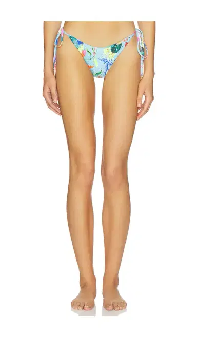Luli Fama Oceans Kiss Crystallized Seamless Wavy Ruched Back Brazilian Tie Side Bottom | Thumbnail 1 Luli Fama Oceans Kiss Crystallized Seamless Wavy Ruched Back Brazilian Tie Side Bottom | Thumbnail 1