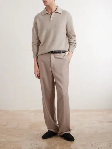 Lardini Knitted Wool and Cashmere-Blend Polo Shirt - Men | Thumbnail 2