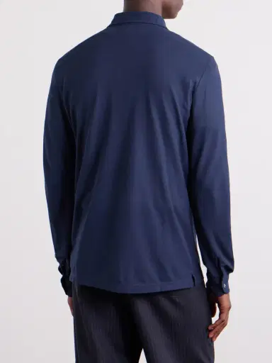 Slowear Zanone Slim-Fit IceCotton Piqué Polo Shirt - Men | Thumbnail 4