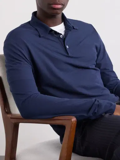 Slowear Zanone Slim-Fit IceCotton Piqué Polo Shirt - Men | Thumbnail 5