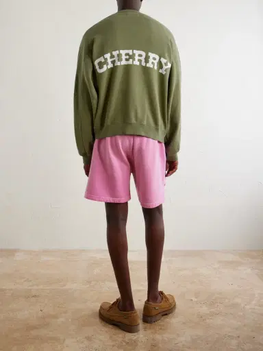 Cherry Los Angeles Logo-Embroidered Cotton-Jersey Zip-Up Sweatshirt - Men | Thumbnail 4 Cherry Los Angeles Logo-Embroidered Cotton-Jersey Zip-Up Sweatshirt - Men | Thumbnail 4