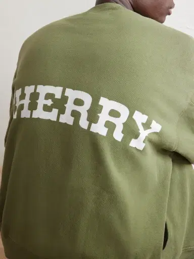 Cherry Los Angeles Logo-Embroidered Cotton-Jersey Zip-Up Sweatshirt - Men | Thumbnail 6 Cherry Los Angeles Logo-Embroidered Cotton-Jersey Zip-Up Sweatshirt - Men | Thumbnail 6