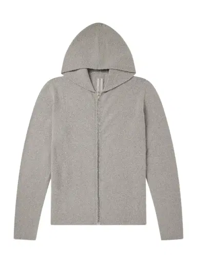 Rick Owens Cashmere-Blend Felt Zip-Up Hoodie - Men | Thumbnail 1