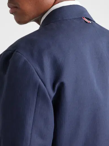 Thom Browne Double-Breasted Striped Cotton and Linen-Blend Blazer - Men | Thumbnail 6 Thom Browne Double-Breasted Striped Cotton and Linen-Blend Blazer - Men | Thumbnail 6