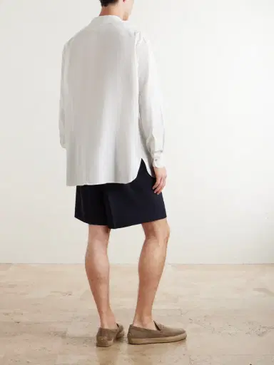 ELEVENTY Nehru Lyocell, Linen and Cotton-Blend Shirt - Men | Thumbnail 4