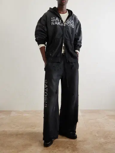 Satoshi Nakamoto Luke Logo-Printed Cotton-Fleece Zip-Up Hoodie - Men | Thumbnail 2