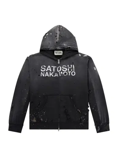 Satoshi Nakamoto Luke Logo-Printed Cotton-Fleece Zip-Up Hoodie - Men | Thumbnail 1