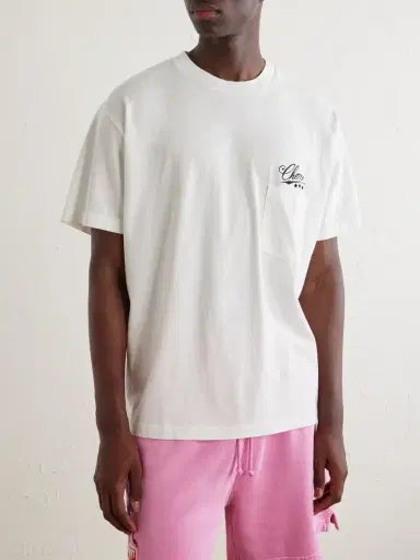 Cherry Los Angeles Logo-Embroidered Cotton-Jersey T-Shirt - Men | Thumbnail 3 Cherry Los Angeles Logo-Embroidered Cotton-Jersey T-Shirt - Men | Thumbnail 3
