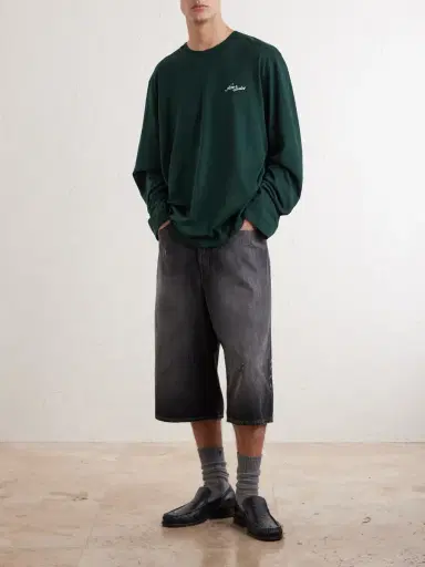 Acne Studios Logo-Embroidered Cotton-Jersey T-Shirt - Men | Thumbnail 2 Acne Studios Logo-Embroidered Cotton-Jersey T-Shirt - Men | Thumbnail 2