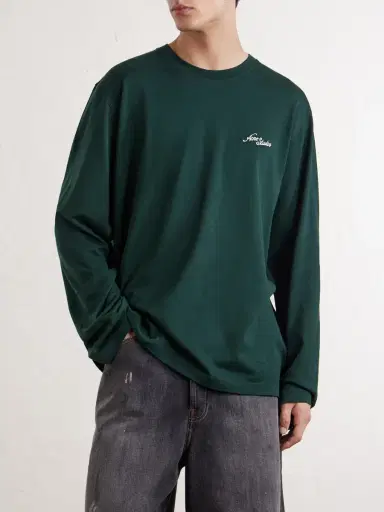 Acne Studios Logo-Embroidered Cotton-Jersey T-Shirt - Men | Thumbnail 3 Acne Studios Logo-Embroidered Cotton-Jersey T-Shirt - Men | Thumbnail 3