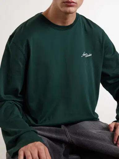Acne Studios Logo-Embroidered Cotton-Jersey T-Shirt - Men | Thumbnail 5 Acne Studios Logo-Embroidered Cotton-Jersey T-Shirt - Men | Thumbnail 5