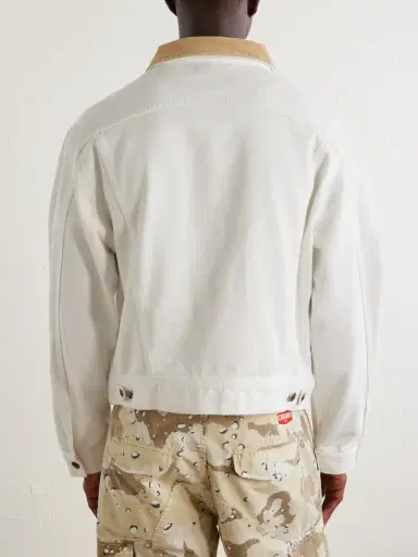 Cherry Los Angeles Corduroy-Trimmed Denim Jacket - Men | Thumbnail 4