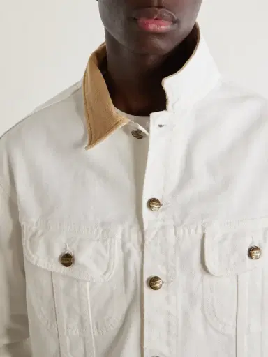 Cherry Los Angeles Corduroy-Trimmed Denim Jacket - Men | Thumbnail 5